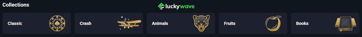 Game categories at LuckyWave Casino